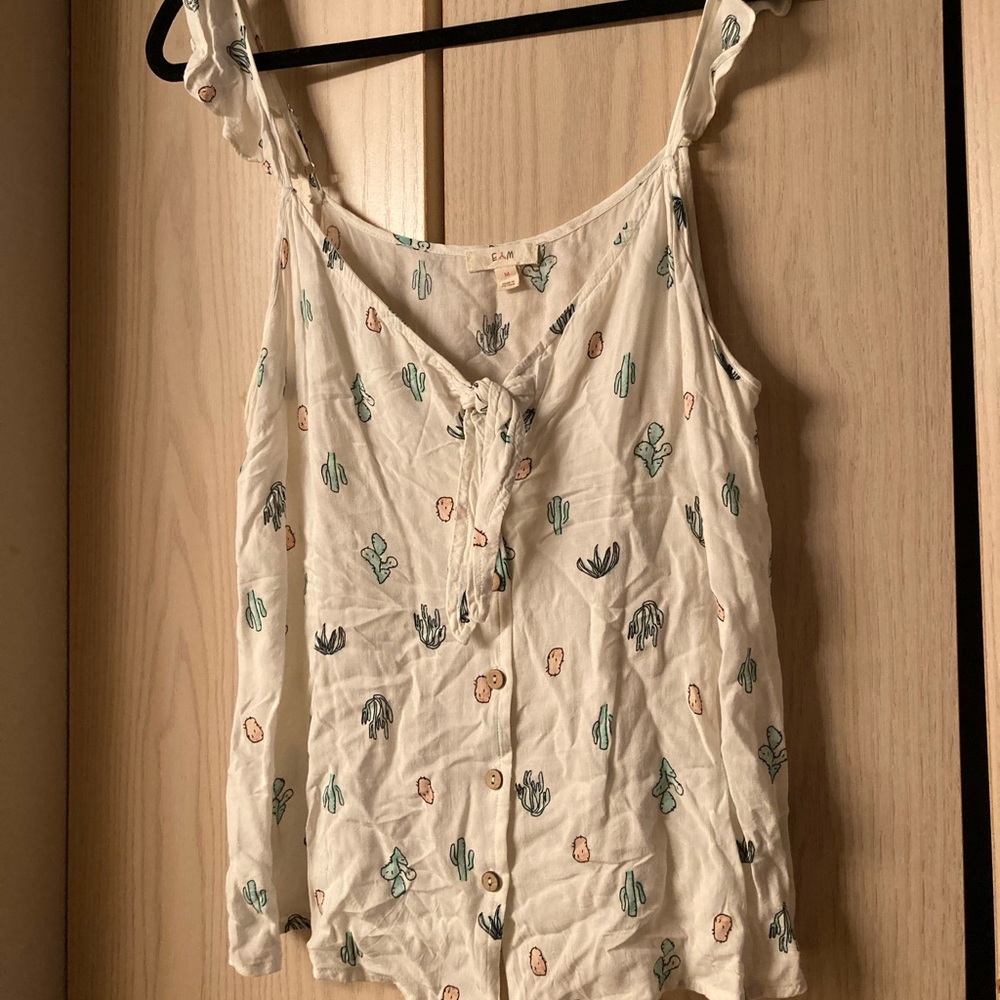 Cute cactus tank top, size M